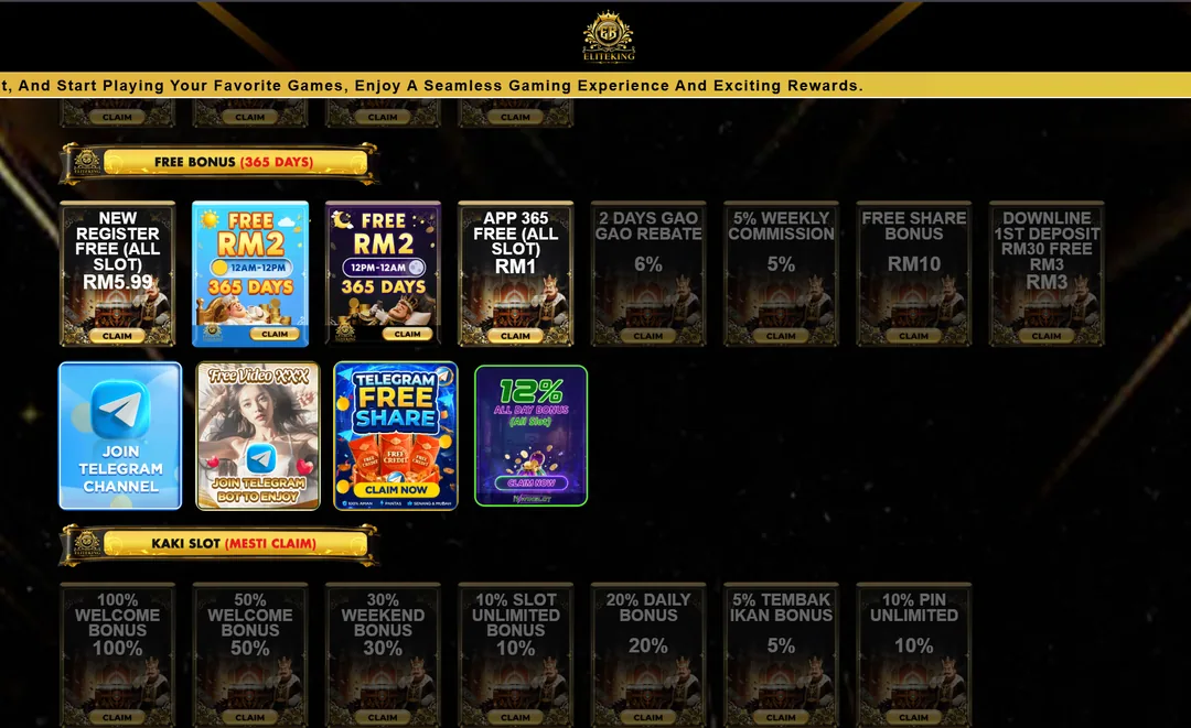 Elite Group promotion page showing member casino free credit offers.