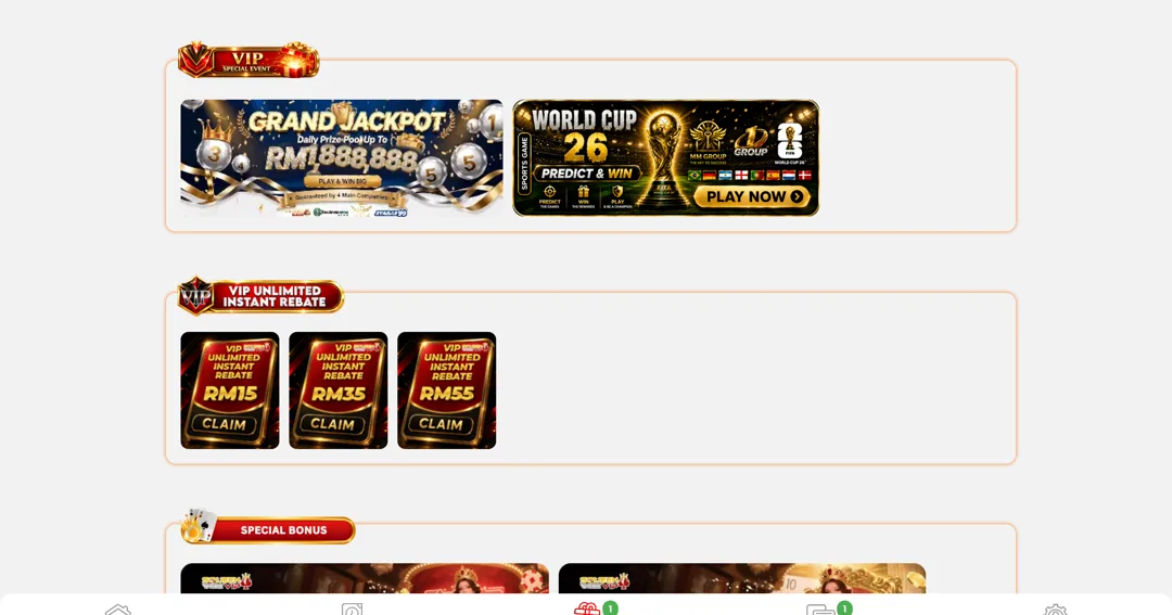SqueenVIP promotions page for Malaysian players